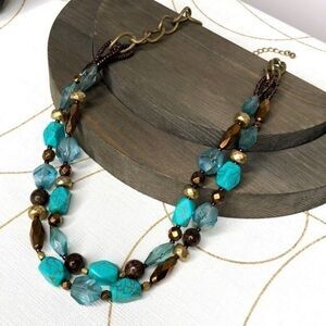 Lia Sophia stunning double strand beaded necklace